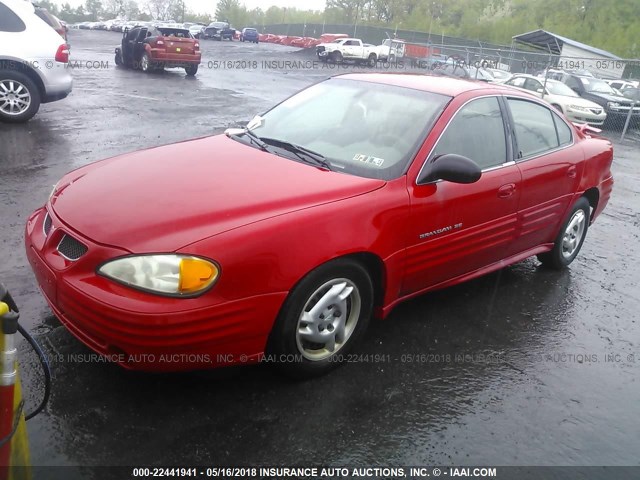 1G2NF52F02C136864 - 2002 PONTIAC GRAND AM SE1 RED photo 2