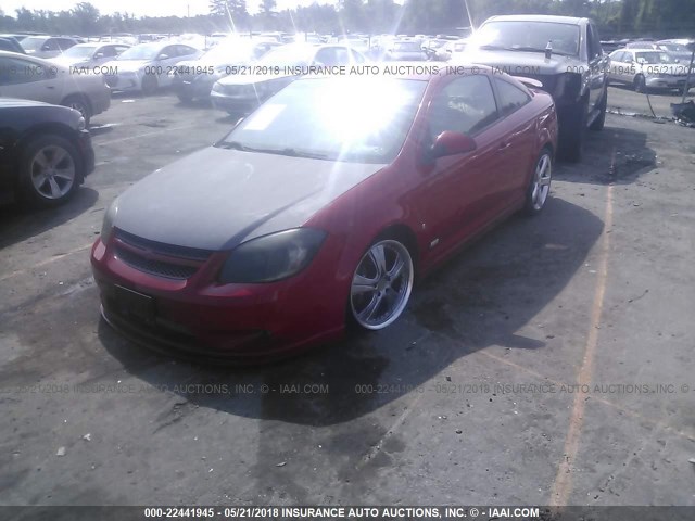 1G1AP18X587341591 - 2008 CHEVROLET COBALT SS RED photo 2