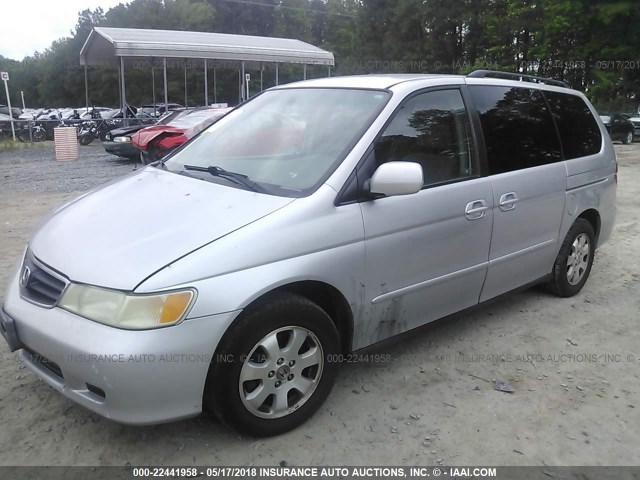 2HKRL18662H516334 - 2002 HONDA ODYSSEY EX SILVER photo 2