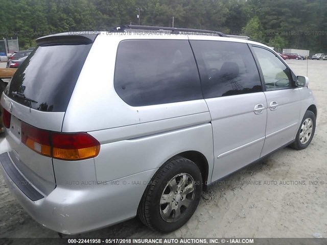 2HKRL18662H516334 - 2002 HONDA ODYSSEY EX SILVER photo 4