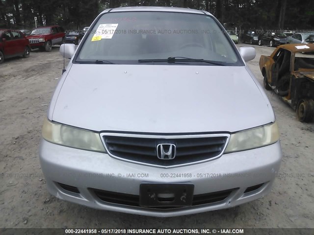 2HKRL18662H516334 - 2002 HONDA ODYSSEY EX SILVER photo 6