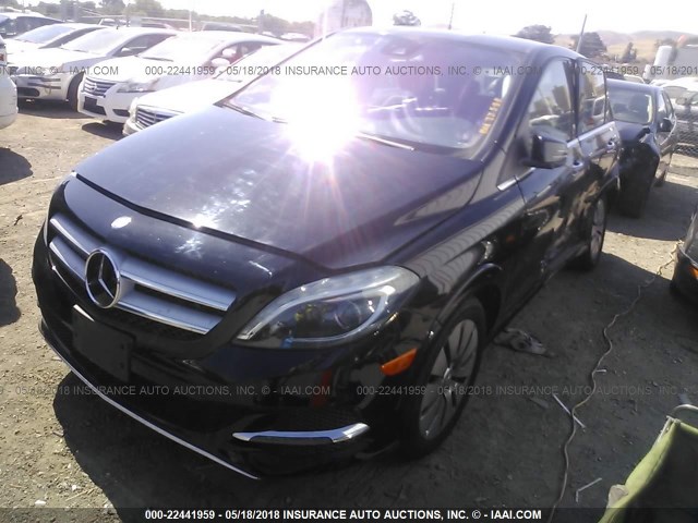 WDDVP9AB6GJ009611 - 2016 MERCEDES-BENZ B 250E BLACK photo 2