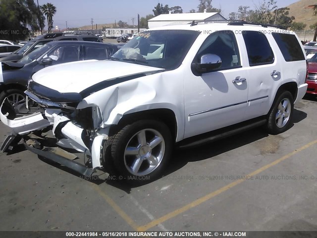 1GNSCCE08DR102746 - 2013 CHEVROLET TAHOE C1500 LTZ WHITE photo 2