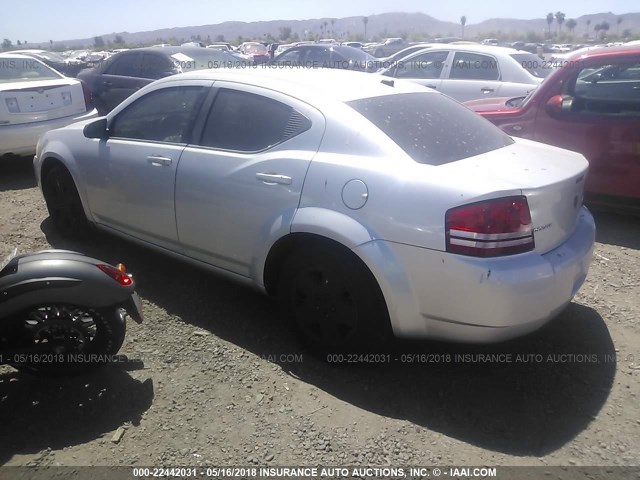 1B3CC4FB5AN182658 - 2010 DODGE AVENGER SXT SILVER photo 3