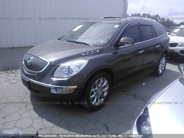 5GAKRCEDXBJ246726 - 2011 BUICK ENCLAVE CXL Marron photo 2