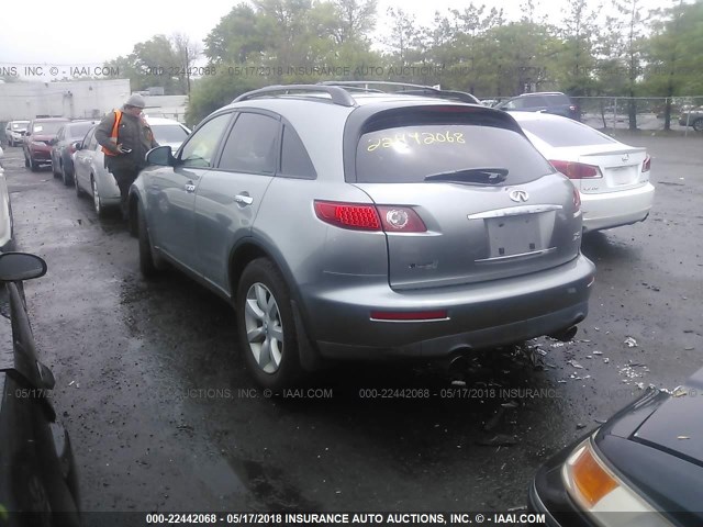 JNRAS08W54X214146 - 2004 INFINITI FX35 GRAY photo 3