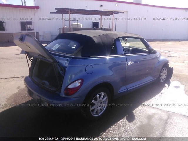 3C3JY55E07T601280 - 2007 CHRYSLER PT CRUISER TOURING BLUE photo 4