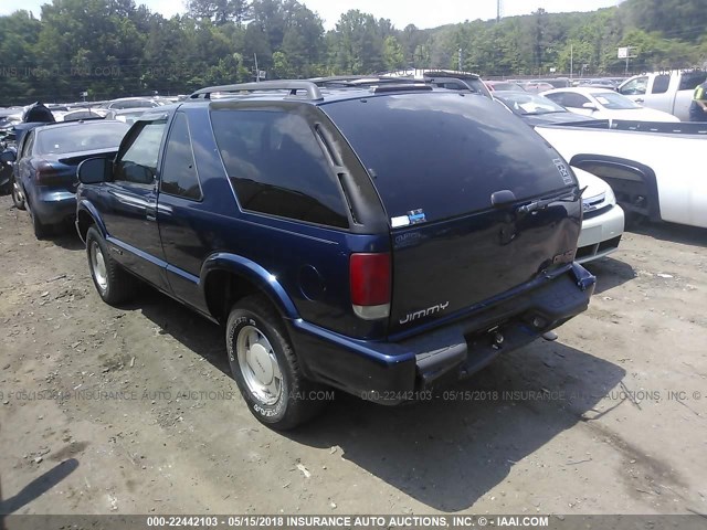 1GKCS18W11K138064 - 2001 GMC JIMMY BLUE photo 3