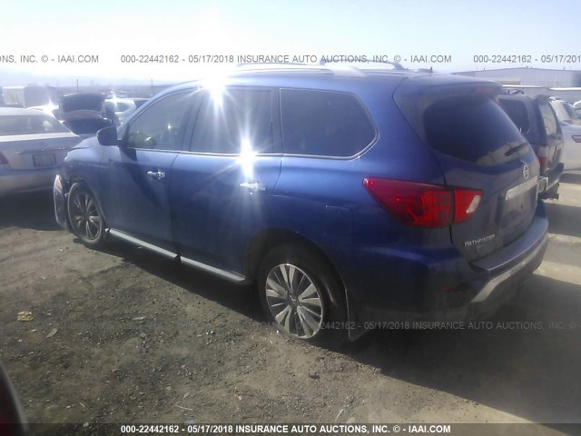 5N1DR2MM7HC681943 - 2017 NISSAN PATHFINDER S/SV/SL/PLATINUM 蓝色 照片 3