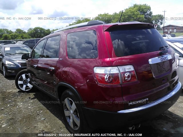 1GKKVSED7CJ180906 - 2012 GMC ACADIA SLT-2 RED photo 3