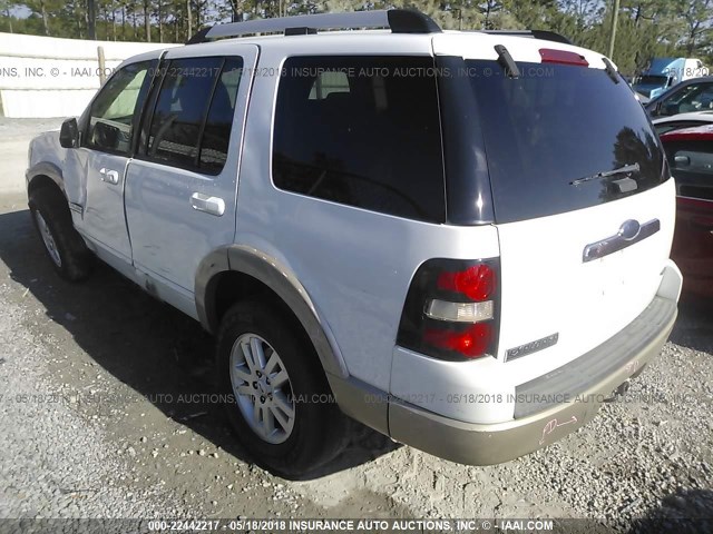 1FMEU64E66UB01463 - 2006 FORD EXPLORER EDDIE BAUER WHITE photo 3