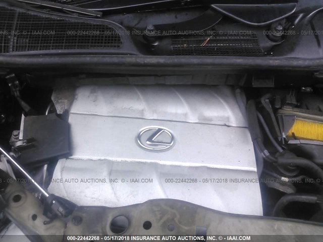 2T2ZK1BA9AC003396 - 2010 LEXUS RX 350 BLUE photo 10