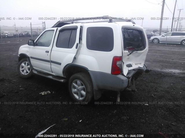 5N1ED28Y4YC561291 - 2000 NISSAN XTERRA XE/SE WHITE photo 3