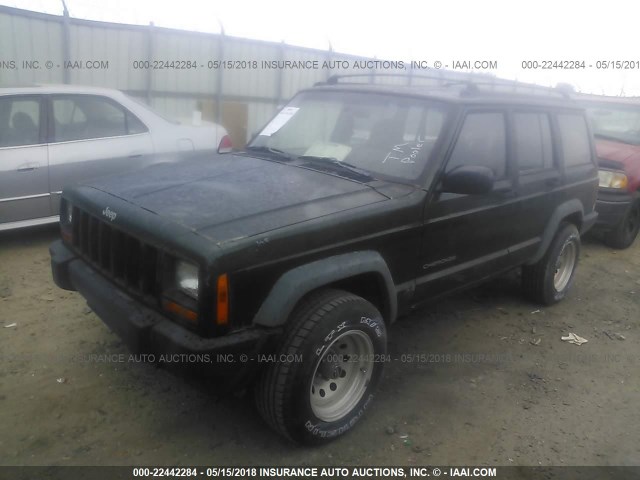 1J4FT28P9WL130200 - 1998 JEEP CHEROKEE SE GREEN photo 2