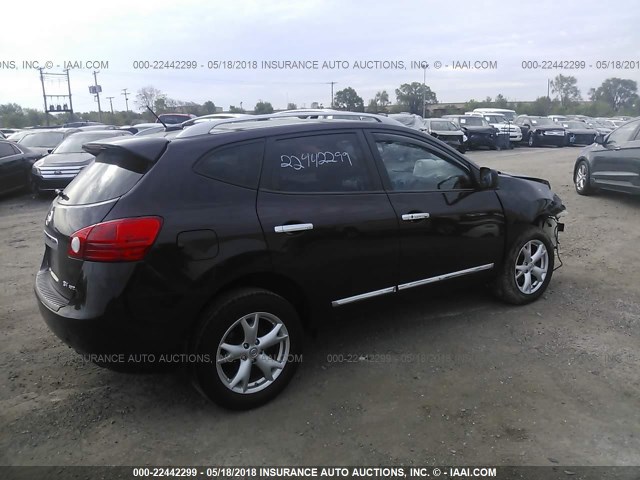 JN8AS5MV2BW254993 - 2011 NISSAN ROGUE S/SV/KROM BLACK photo 4