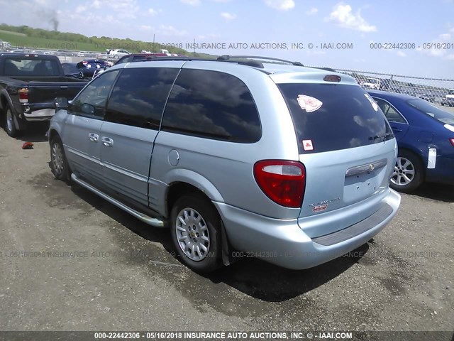 2C8GP54371R219040 - 2001 CHRYSLER TOWN & COUNTRY LXI BLUE photo 3