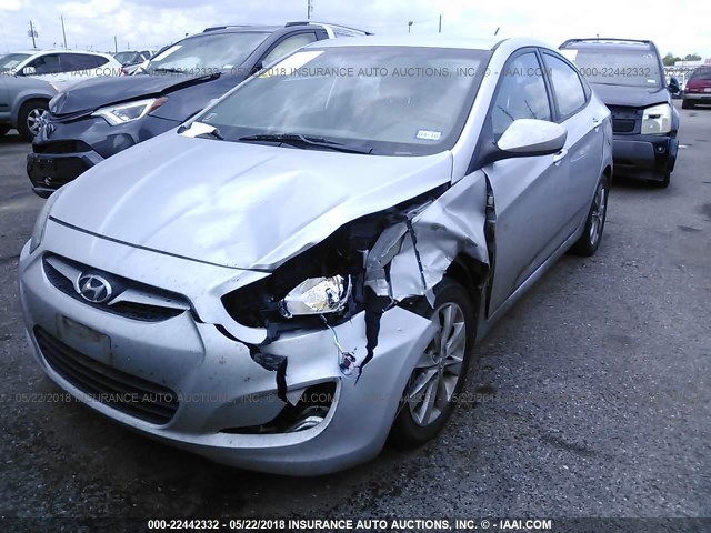 KMHCU4AE9DU435533 - 2013 HYUNDAI ACCENT GLS/SE SILVER photo 6