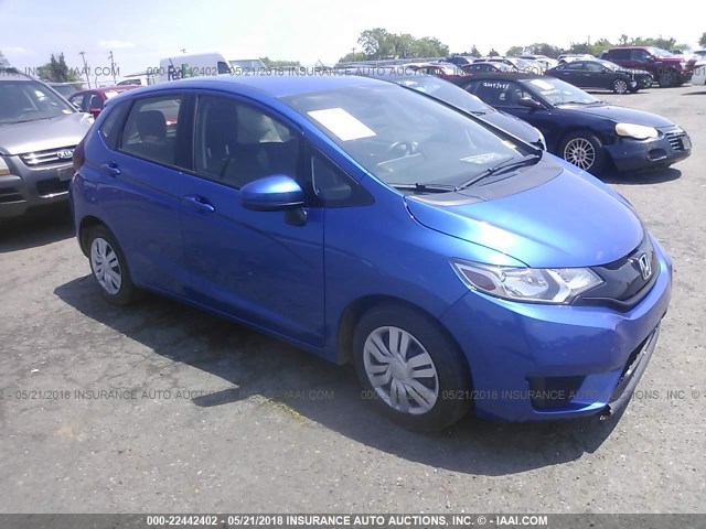 JHMGK5H51HS018270 - 2017 HONDA FIT LX BLUE photo 1