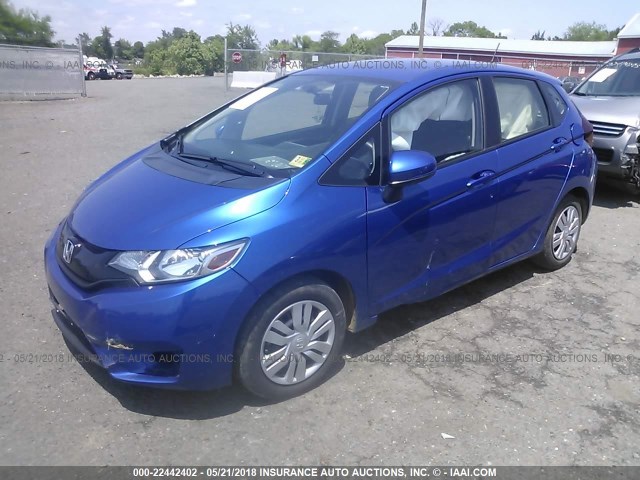 JHMGK5H51HS018270 - 2017 HONDA FIT LX BLUE photo 2