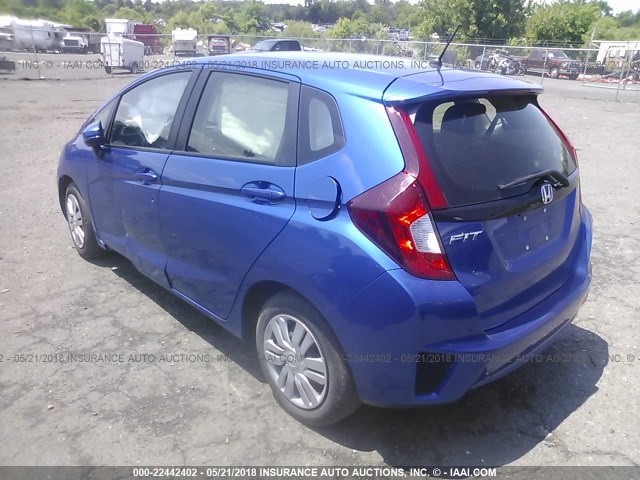 JHMGK5H51HS018270 - 2017 HONDA FIT LX BLUE photo 3