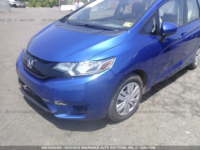 JHMGK5H51HS018270 - 2017 HONDA FIT LX BLUE photo 6