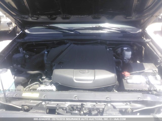 5TFJU4GNXFX076570 - 2015 TOYOTA TACOMA DOUBLE CAB PRERUNNER GRAY photo 10