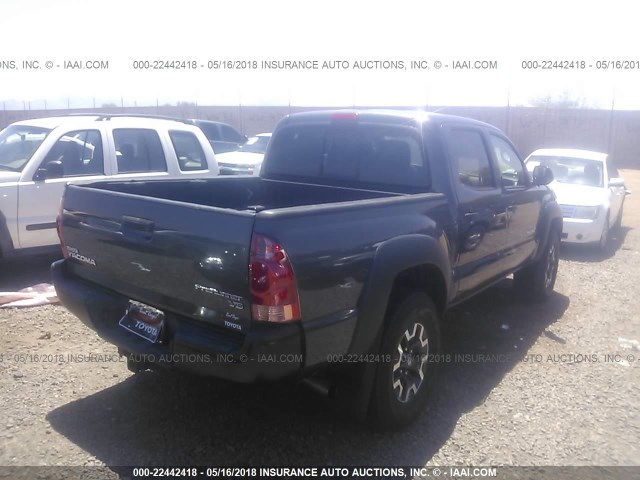 5TFJU4GNXFX076570 - 2015 TOYOTA TACOMA DOUBLE CAB PRERUNNER GRAY photo 4