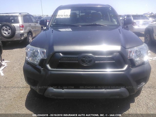 5TFJU4GNXFX076570 - 2015 TOYOTA TACOMA DOUBLE CAB PRERUNNER GRAY photo 6