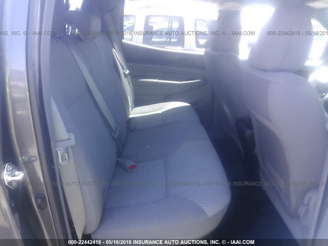 5TFJU4GNXFX076570 - 2015 TOYOTA TACOMA DOUBLE CAB PRERUNNER GRAY photo 8