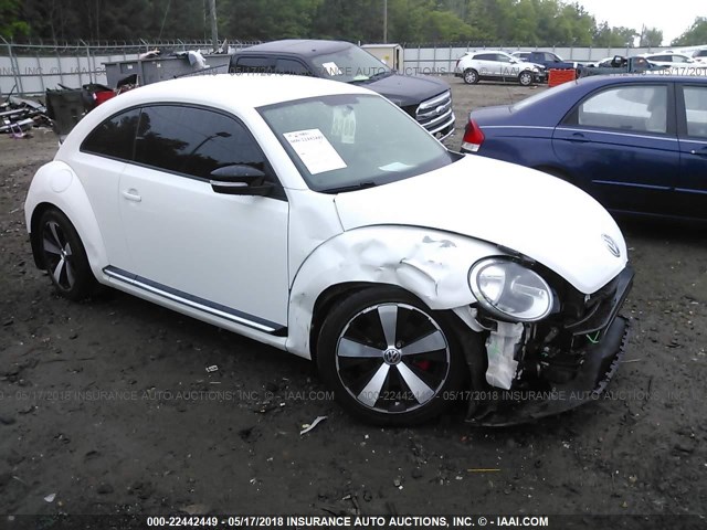 3VW4A7AT7CM641581 - 2012 VOLKSWAGEN BEETLE TURBO WHITE photo 1