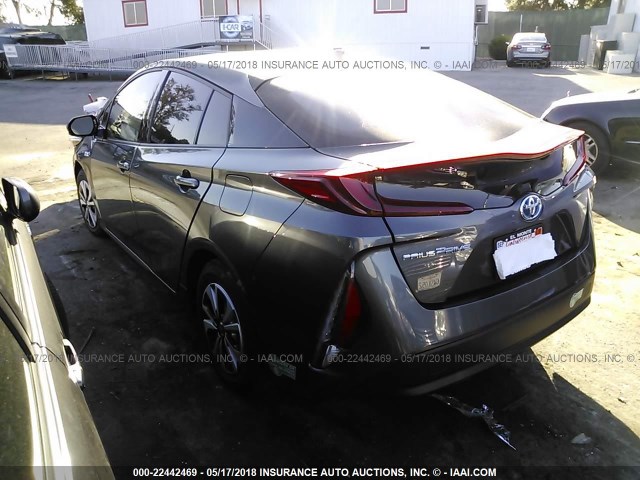 JTDKARFP3H3040839 - 2017 TOYOTA PRIUS PRIME  GRAY photo 3