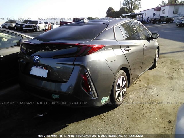 JTDKARFP3H3040839 - 2017 TOYOTA PRIUS PRIME  GRAY photo 4