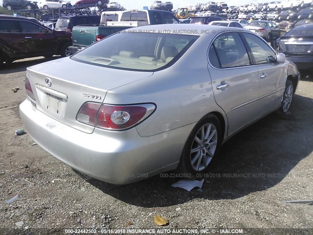 JTHBF30G536021304 - 2003 LEXUS ES 300 SILVER photo 4