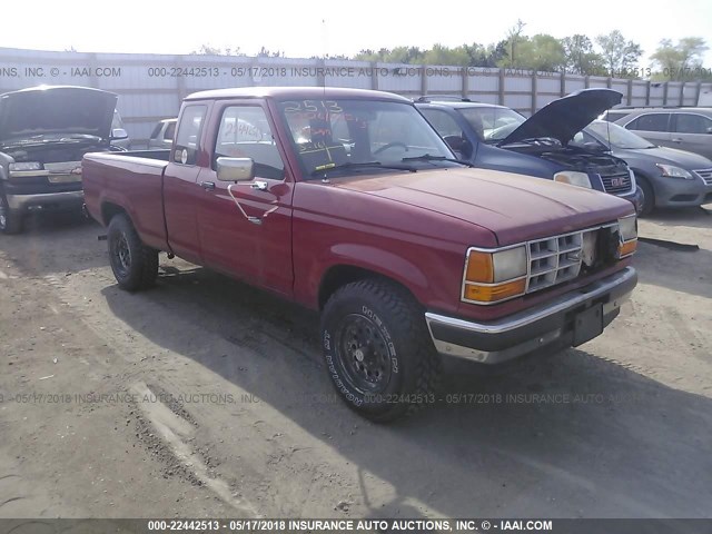 1FTCR15T3LPA15972 - 1990 FORD RANGER SUPER CAB RED photo 1