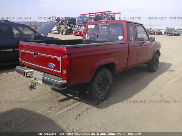 1FTCR15T3LPA15972 - 1990 FORD RANGER SUPER CAB RED photo 4