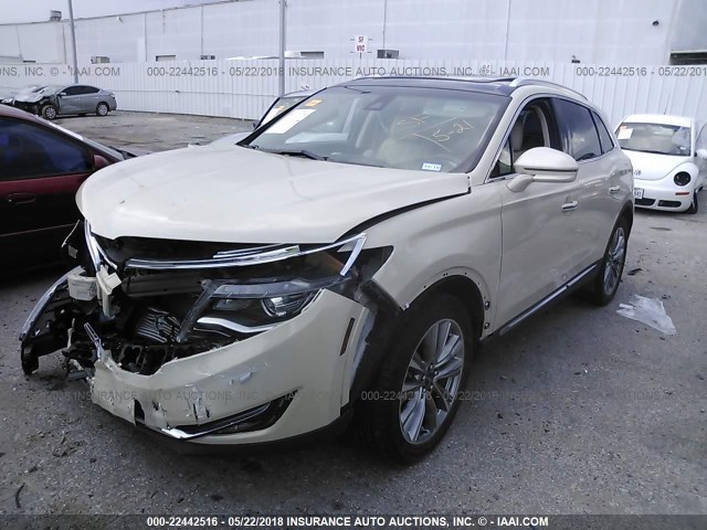 2LMPJ8LP2GBL40956 - 2016 LINCOLN MKX RESERVE Krem foto 2