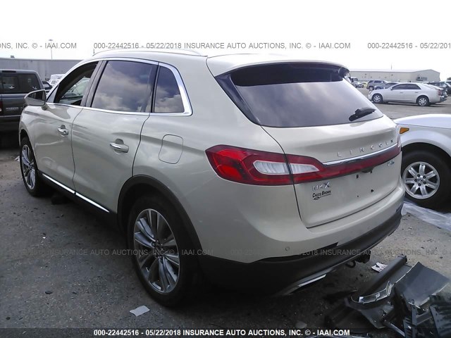 2LMPJ8LP2GBL40956 - 2016 LINCOLN MKX RESERVE Krem foto 3