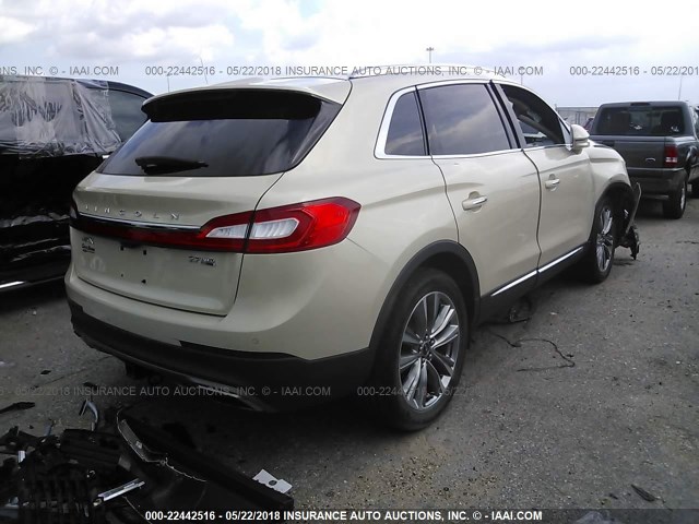 2LMPJ8LP2GBL40956 - 2016 LINCOLN MKX RESERVE Krem foto 4