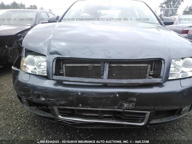 WAULC68E34A134781 - 2004 AUDI A4 1.8T QUATTRO GRAY photo 6