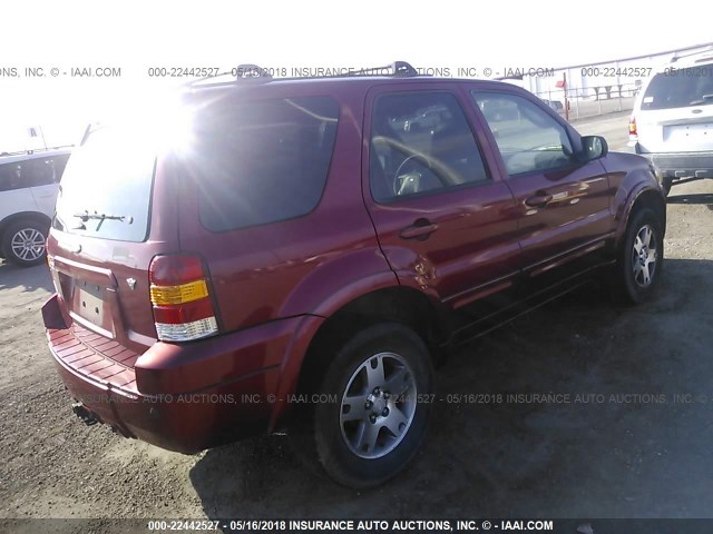 1FMYU041X5KB30238 - 2005 FORD ESCAPE LIMITED MAROON photo 4