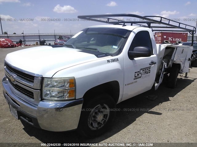 1GCHC44K19E120502 - 2009 CHEVROLET SILVERADO C2500 HEAVY DUTY WHITE photo 2