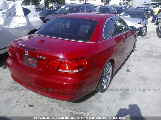 WBAWR33507PX79407 - 2007 BMW 328 I SULEV RED photo 4