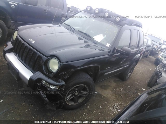 1J4GL38K84W217175 - 2004 JEEP LIBERTY RENEGADE BLACK photo 2