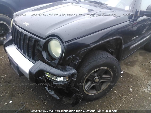 1J4GL38K84W217175 - 2004 JEEP LIBERTY RENEGADE BLACK photo 6