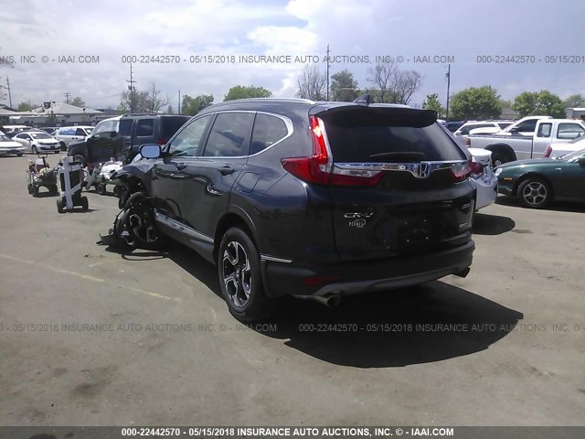 2HKRW2H91HH605616 - 2017 HONDA CR-V TOURING BLACK photo 3