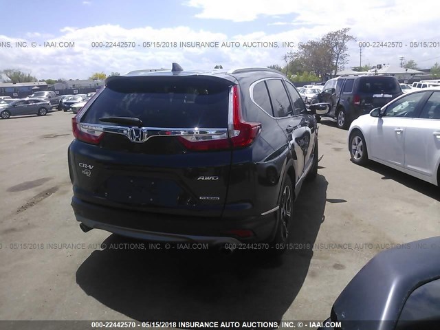 2HKRW2H91HH605616 - 2017 HONDA CR-V TOURING BLACK photo 4