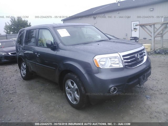 5FNYF4H46DB004206 - 2013 HONDA PILOT EX GRAY photo 1