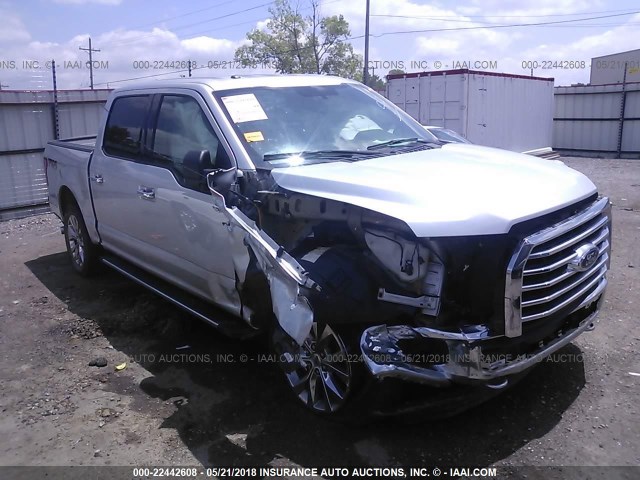 1FTEW1EF4FKE73789 - 2015 FORD F150 SUPERCREW SILVER photo 1