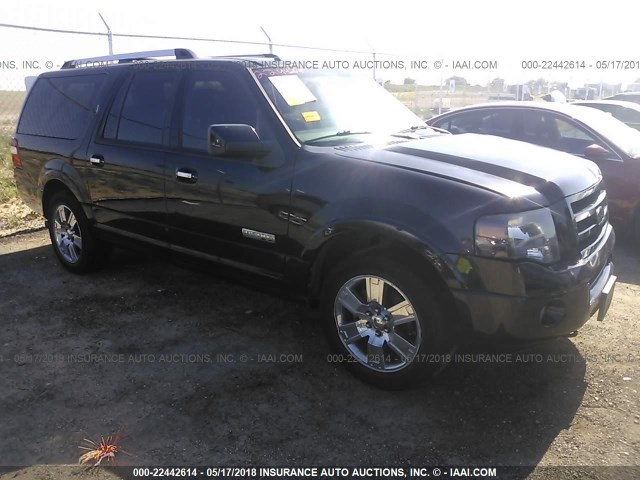 1FMFK20528LA37147 - 2008 FORD EXPEDITION EL LIMITED BLACK photo 1