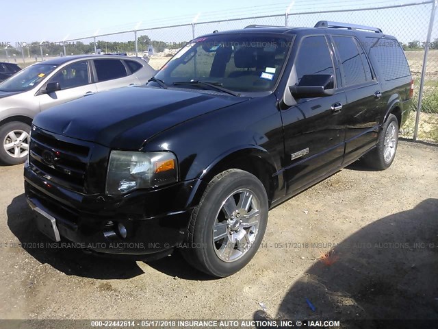 1FMFK20528LA37147 - 2008 FORD EXPEDITION EL LIMITED BLACK photo 2